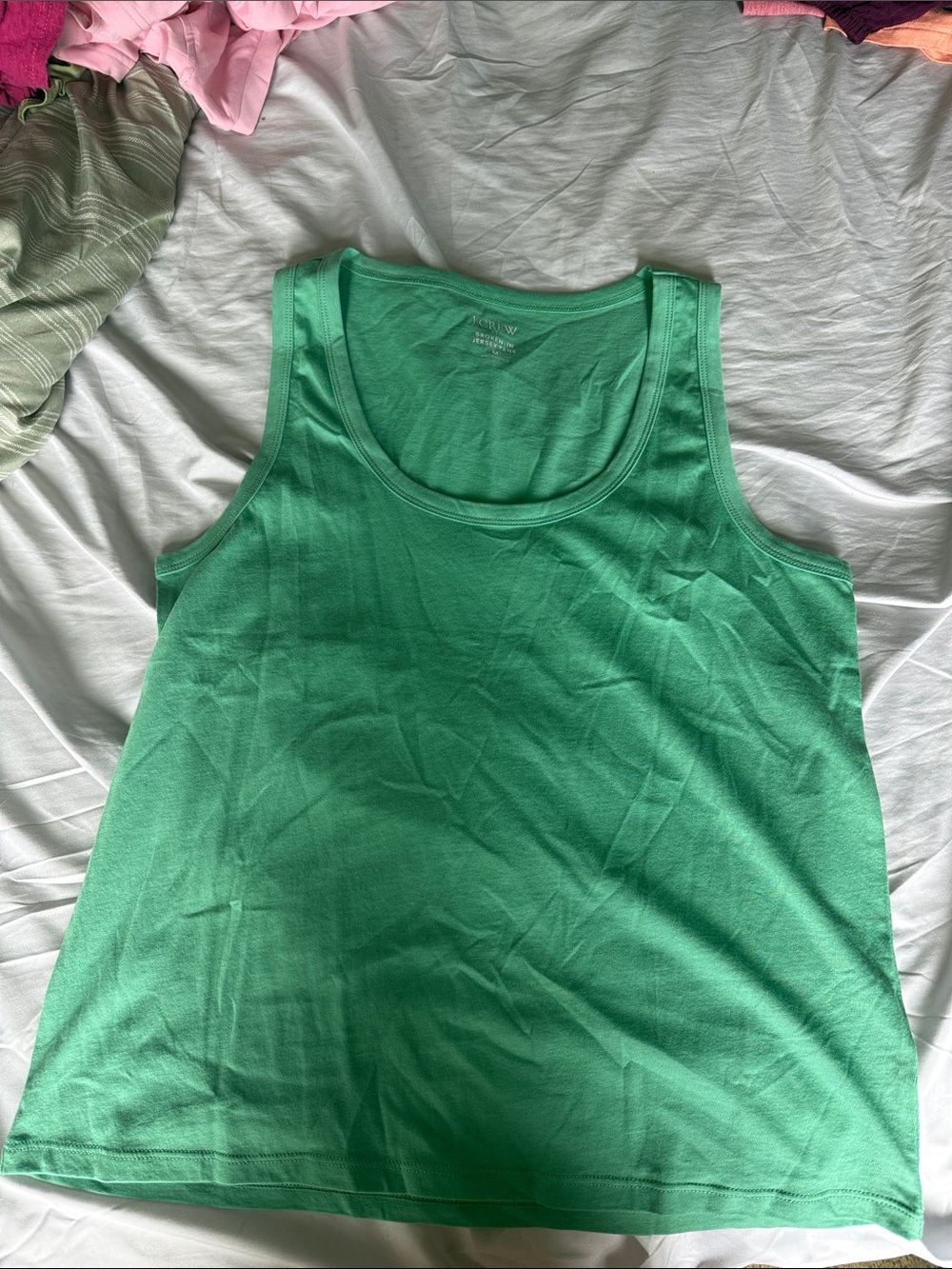 J. Crew Bright Green Scoop Neck Tank
